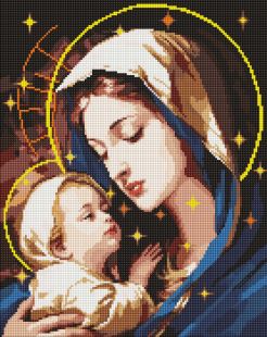 Diamond mosaic - A mother's love with hologram rhinestones (AB) ©art_selena_ua