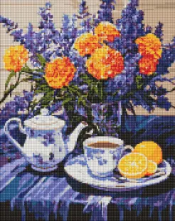 Алмазна мозаїка - Лавандова гармонія з голограмними стразами (AB) ©art_selena_ua