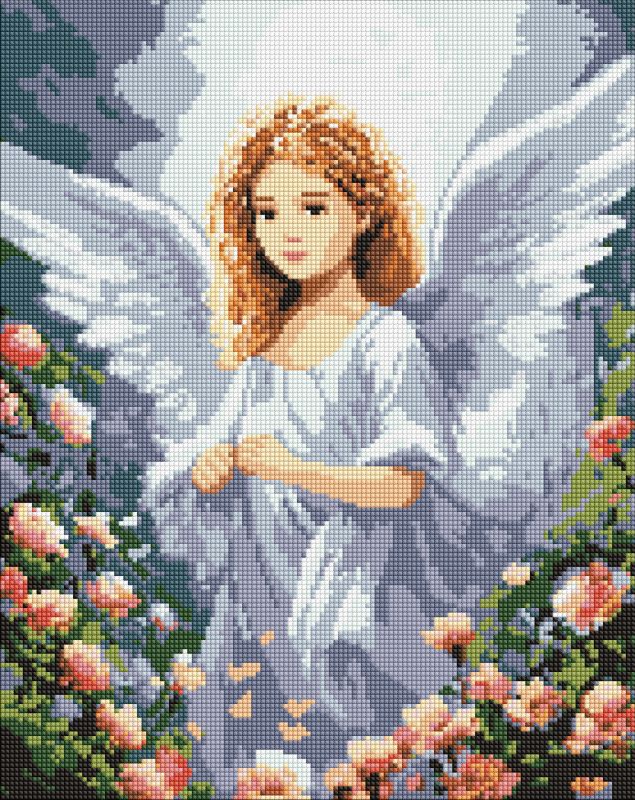 Алмазная мозаика - Ангельская внешность с голограммными стразами (AB) ©art_selena_ua