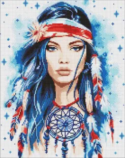 Diamond mosaic - Amulet with hologram rhinestones (AB) ©art_selena_ua