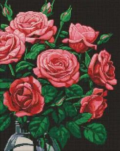 Алмазна мозаїка - Розкішні троянди з голограмними стразами (AB) ©art_selena_ua
