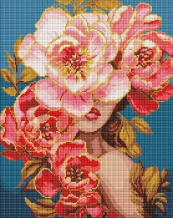 Алмазна мозаїка - Квітуча грація з голограмними стразами (AB) ©victoria_art___