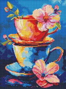 Алмазна мозаїка без підрамника - Таємниця чаювання ©art_selena_ua