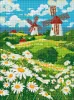 Алмазна мозаїка без підрамника - Поле ромашок ©art_selena_ua
