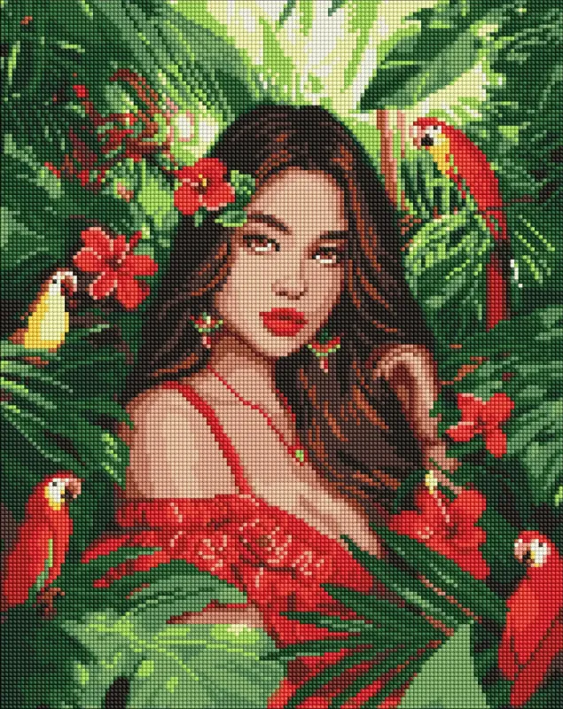Diamond mosaic - A tropical princess ©art_selena_ua