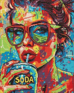 Diamond mosaic - The girl with the soda ©art_selena_ua