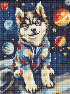 Diamond mosaic - Cosmic Husky ©art_selena_ua