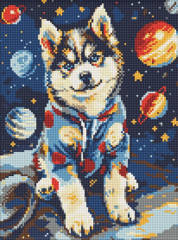 Diamond mosaic - Cosmic Husky ©art_selena_ua