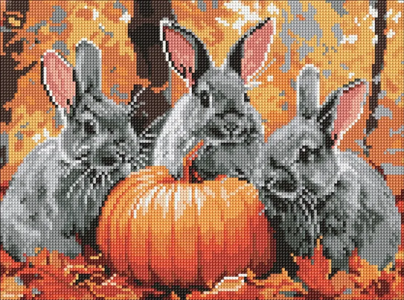 Алмазна мозаїка - Кролячі пригоди ©art_selena_ua
