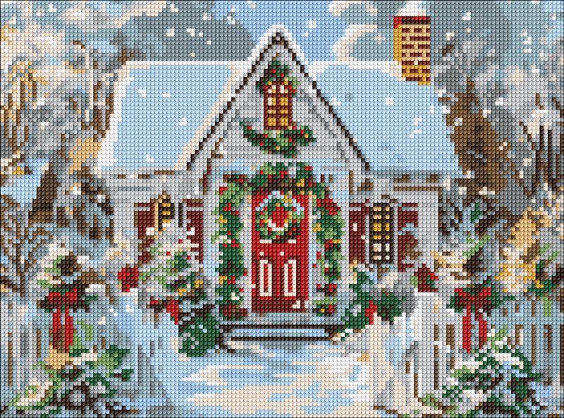 Алмазная мозаика - Рождественский домик ©art_selena_ua