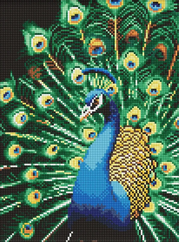 Diamond mosaic - A magical peacock ©art_selena_ua