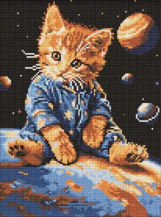 Алмазна мозаїка - Зоряний котик ©art_selena_ua