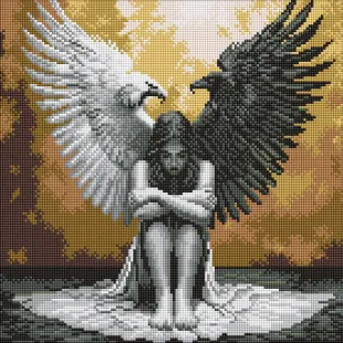Алмазна мозаїка - Дві сторони душі ©art_selena_ua