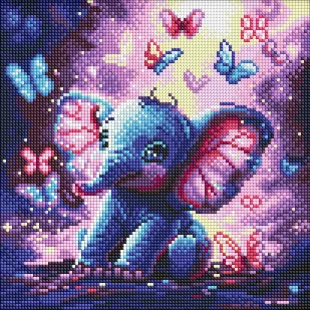 Алмазна мозаїка - Безтурботний слоник ©art_selena_ua