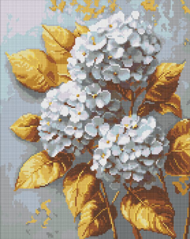 Алмазна мозаїка - Золота гортензія ©art_selena_ua