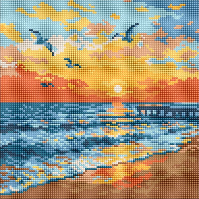 Алмазная мозаика - На берегу моря ©art_selena_ua