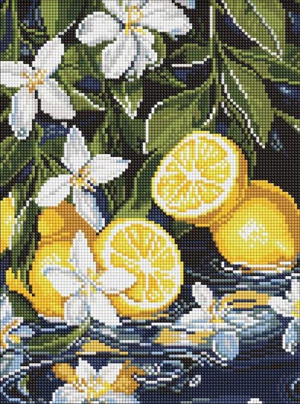Diamond mosaic - Sliced Lemons ©art_selena_ua