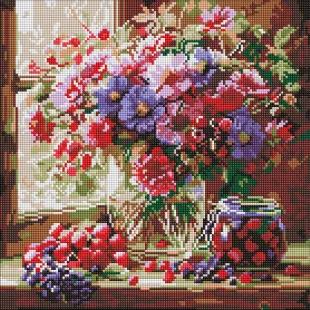 Алмазна мозаїка - Букет і фрукти ©art_selena_ua