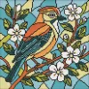 Diamond mosaic - Stained glass window. A jay ©art_selena_ua