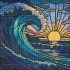 Diamond mosaic - Stained glass window. The wave ©art_selena_ua