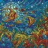Алмазная мозаика - Витраж. Морской мир ©art_selena_ua
