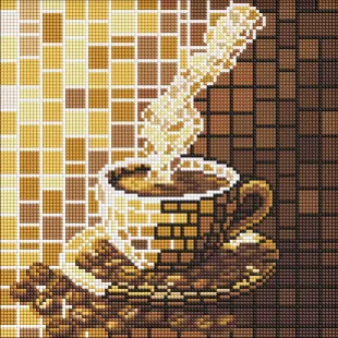Алмазна мозаїка - Вітраж. Кава ©art_selena_ua