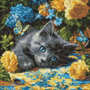 Алмазна мозаїка - Кошеня блакитнооке ©art_selena_ua