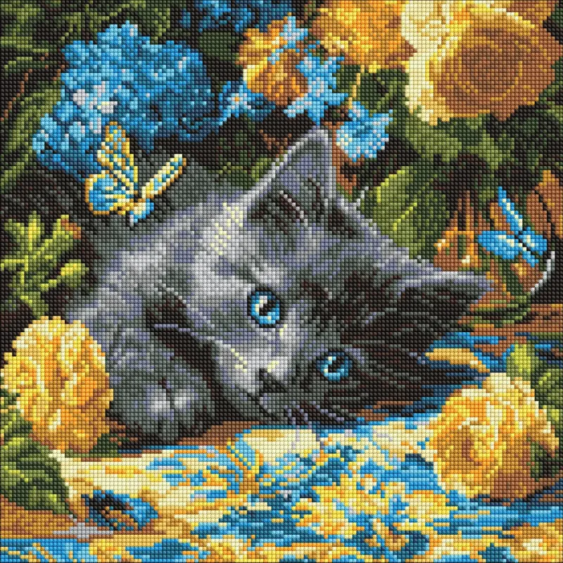 Алмазна мозаїка - Кошеня блакитнооке ©art_selena_ua