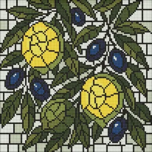 Алмазна мозаїка - Вітраж. Лимони ©art_selena_ua