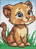 Diamond mosaic without frame - The little lion ©art_selena_ua