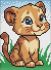 Diamond mosaic without frame - The little lion ©art_selena_ua