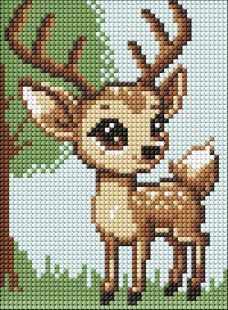 Diamond mosaic without frame - Reindeer ©art_selena_ua