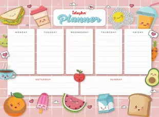 Magnetic planner with diamond mosaic - Products ©art_selena_ua