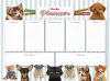 Magnetic planner with diamond mosaic - Pets ©art_selena_ua
