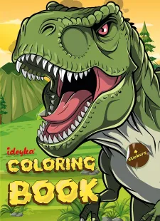 Coloring book with stickers - World of Predatory Dinosaurs