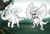 Coloring book with stickers - Predatory dinosaurs ©art_selena_ua