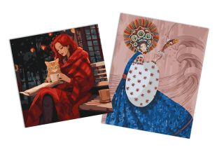 Sets of paintings - "Behind the waves" & "Inseparable friends"