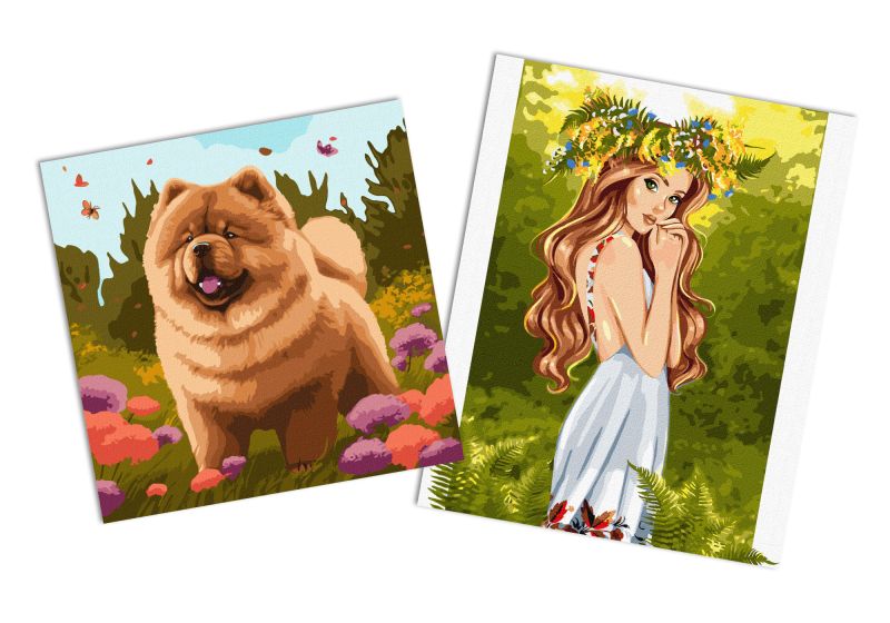 Sets of paintings - "Guardian of the forest" & "Charming chow chow"