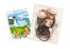Sets of paintings - "Cloudy thoughts" & "Lighthouse with physalis"