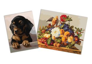Sets of paintings - "Bohemian waxwing lunch " & "Dedicated look"