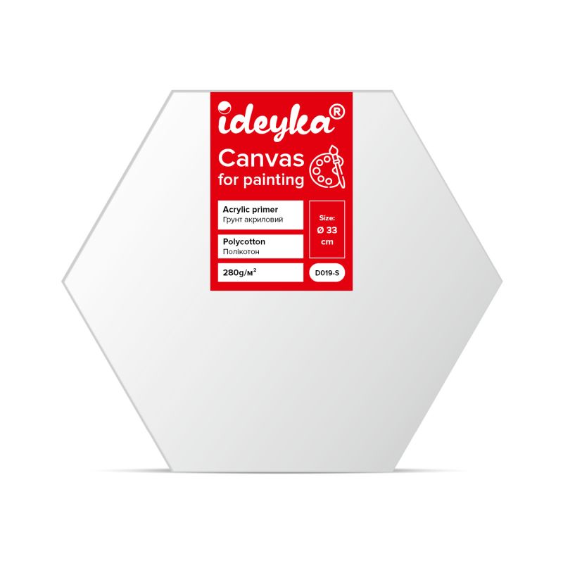 Canvas on a hexagonal stretcher d33cm