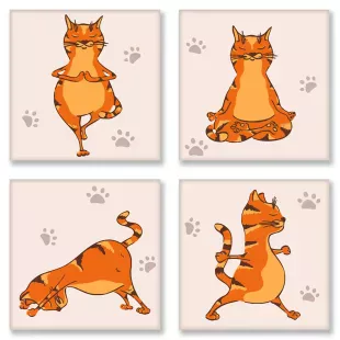 Набір для розпису за номерами "поліптих" - Yoga-cat