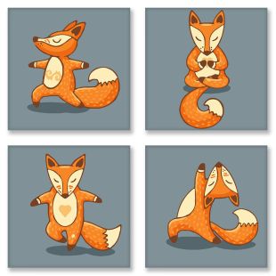 Набор для росписи по номерам "полиптих" - Yoga-fox