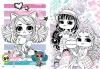 Coloring book with stickers - Skate Dance Tweens