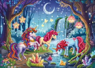 Puzzles Magic Unicorns, 60 pieces ©art_selena_ua