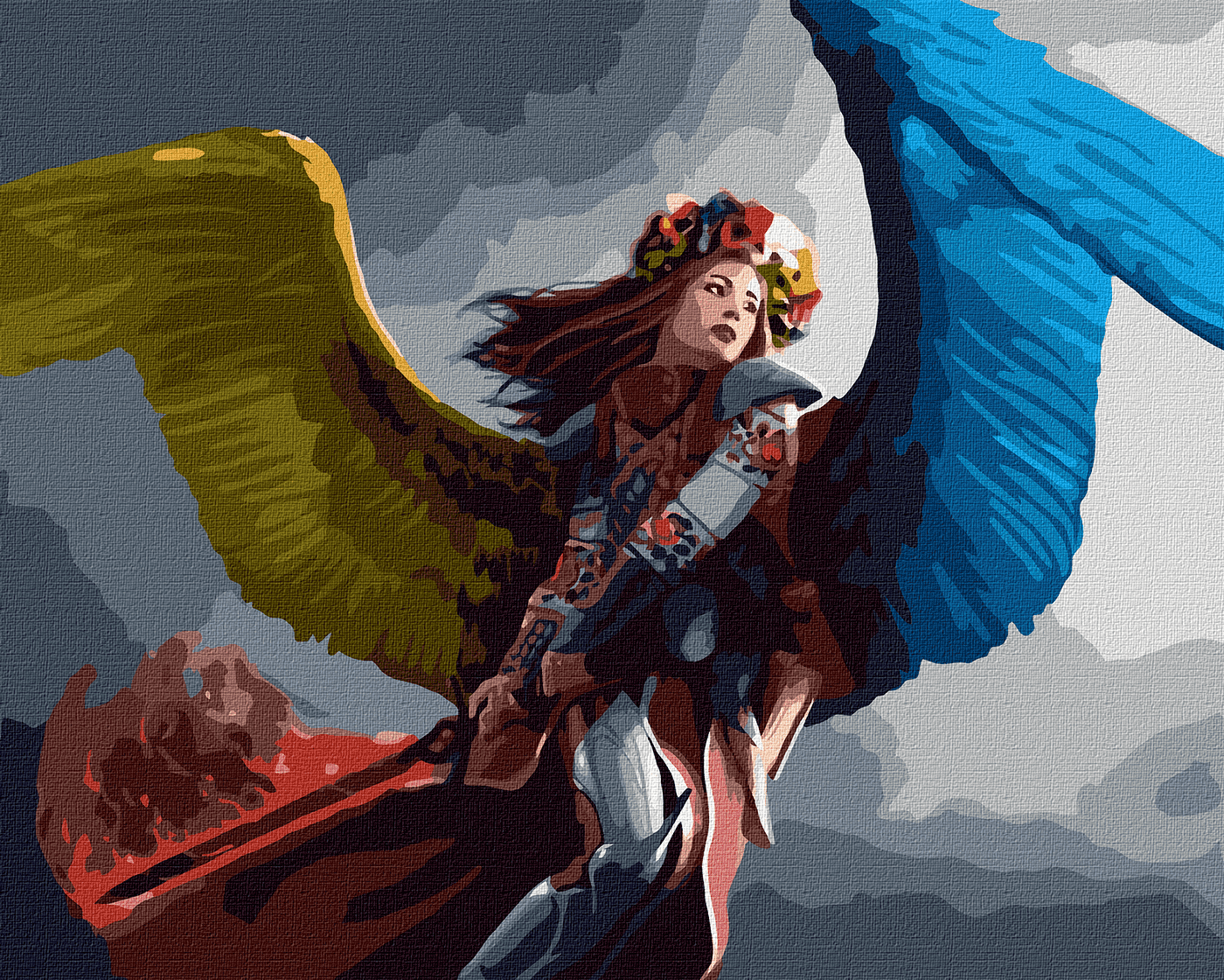 Картина за номерами - Українська захисниця